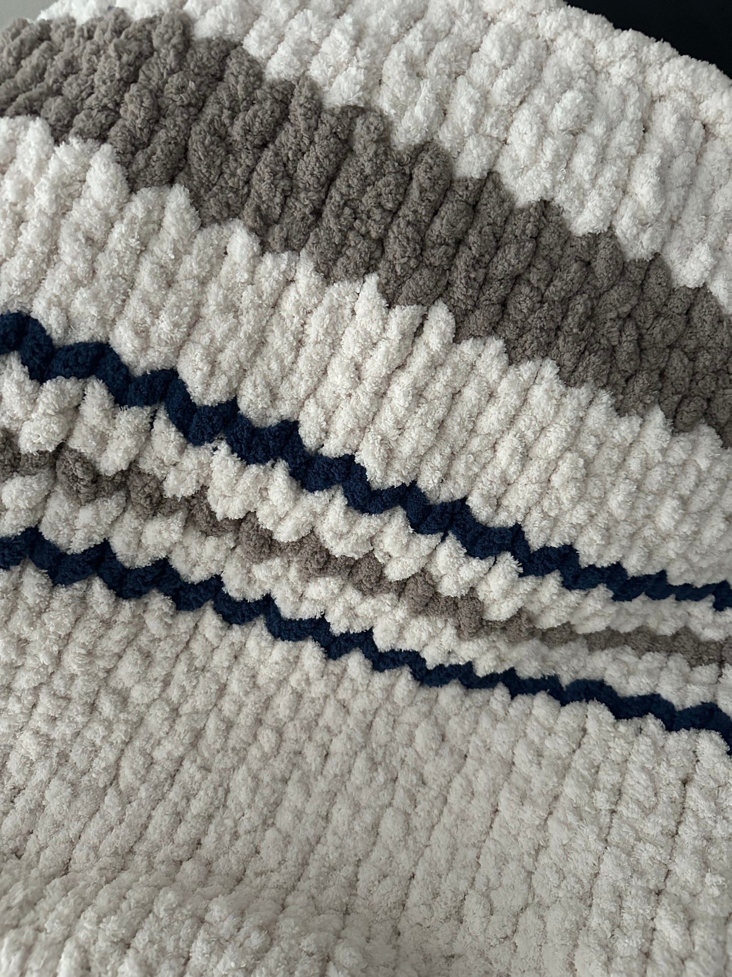 Blue/Taupe stripe