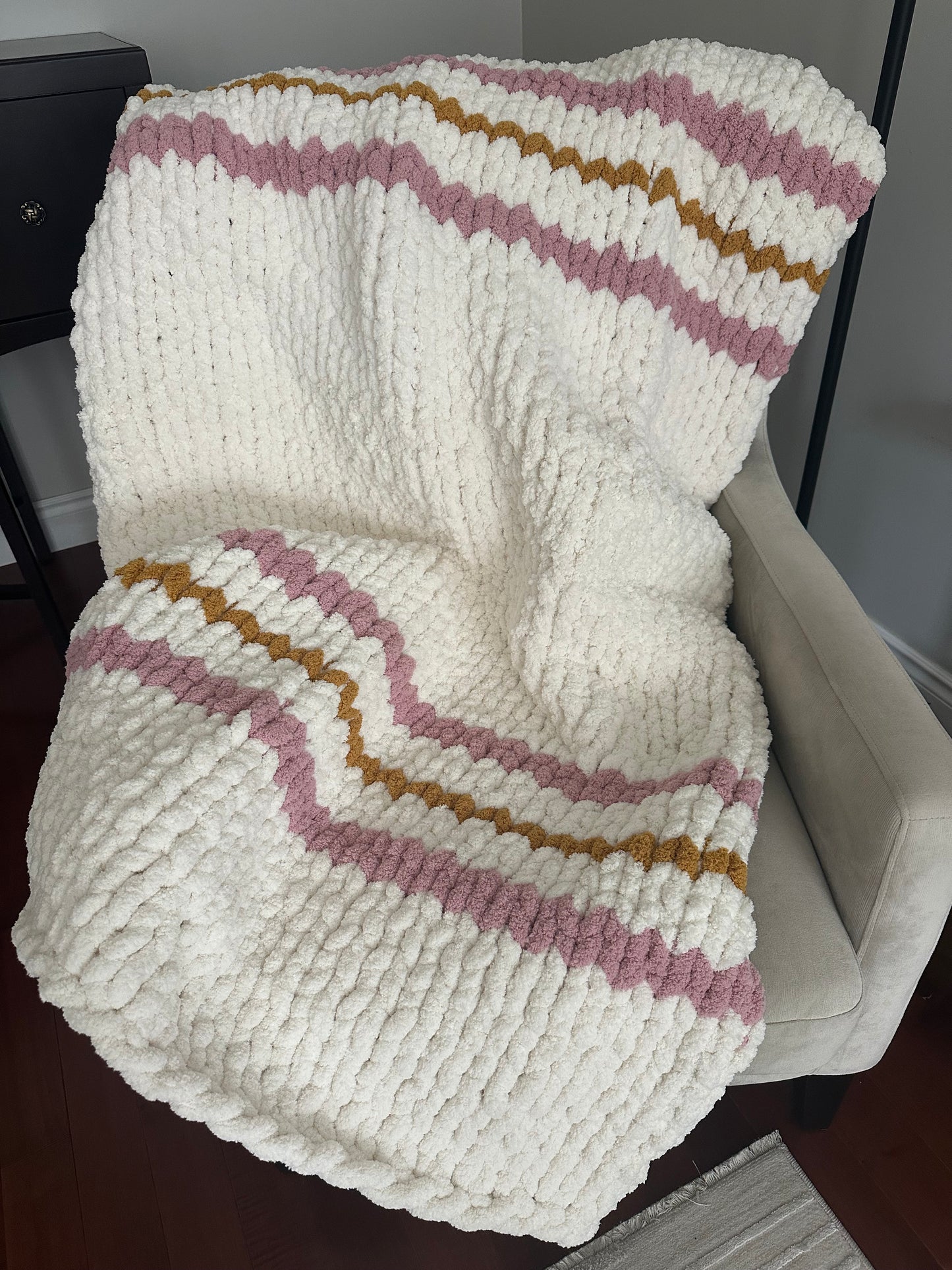 Pink and Gold stripe